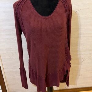 We The Free People waffle knit Catalina thermal top